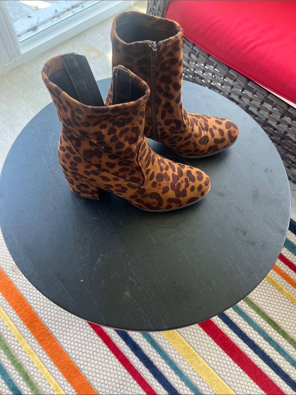 Pierre Dumas Leopard Print Ankle Boots - Brown